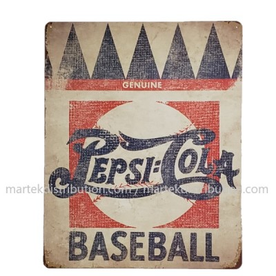 Enseigne Pepsi en métal Baseball